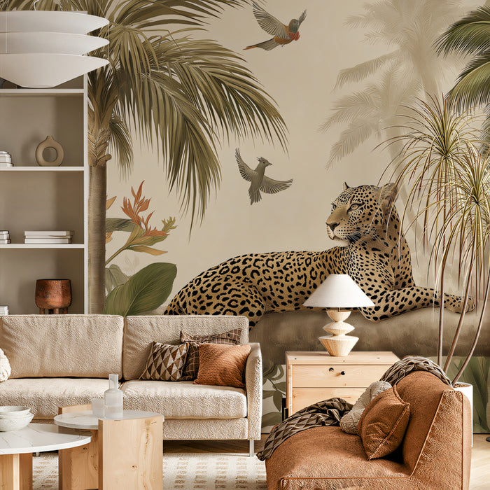 Majestic Tiger in Jungle Mural Wallpaper | Classic Safari Wildlife Art