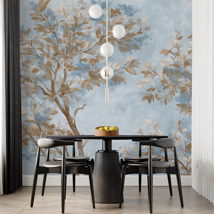 Autumn Canopy Mural Wallpaper | Dreamy Tree Silhouette