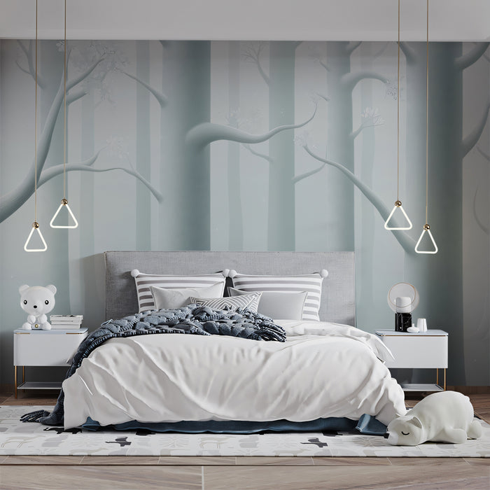Ghostly Forest Mural Wallpaper | Ethereal & Moody