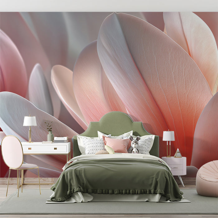 Soft Glow Floral Mural Wallpaper | Romantic Gradient Pink Petals for Modern Interiors