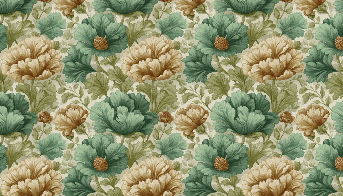 Classic Peony Mural Wallpaper | Elegant Botanical Print