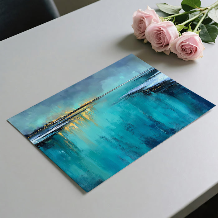 Abstract Coastal Seascape Mural Wallpaper | Textured & Luminous