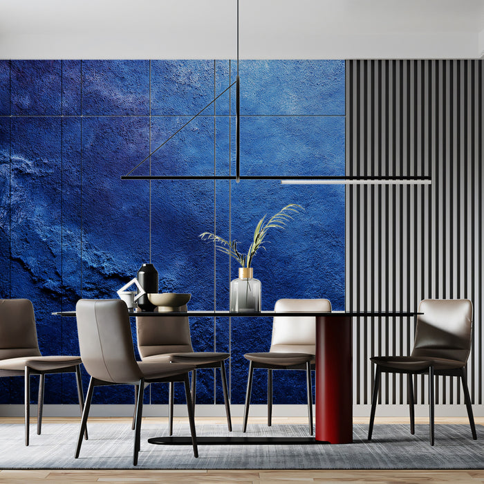 Papel Tapiz Mural Azul Nocturno Cósmico | Textura de Galaxia para Espacios Creativos