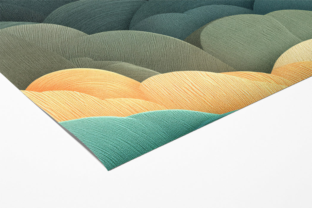 Papel Tapiz Mural de Escamas Azules Abstractas | Textura de Ondas Orgánicas Modernas