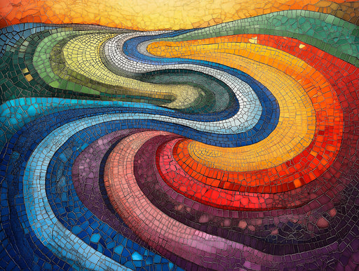 Abstract Wave Mural Wallpaper in Living Room | Various Colors (Blue, Green, Yellow, etc.) of Wave