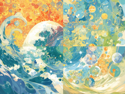 Vintage Floral Mural Wallpaper in Dining Room | Various Colors (Orange, Blue, Green, etc.) of Flowers