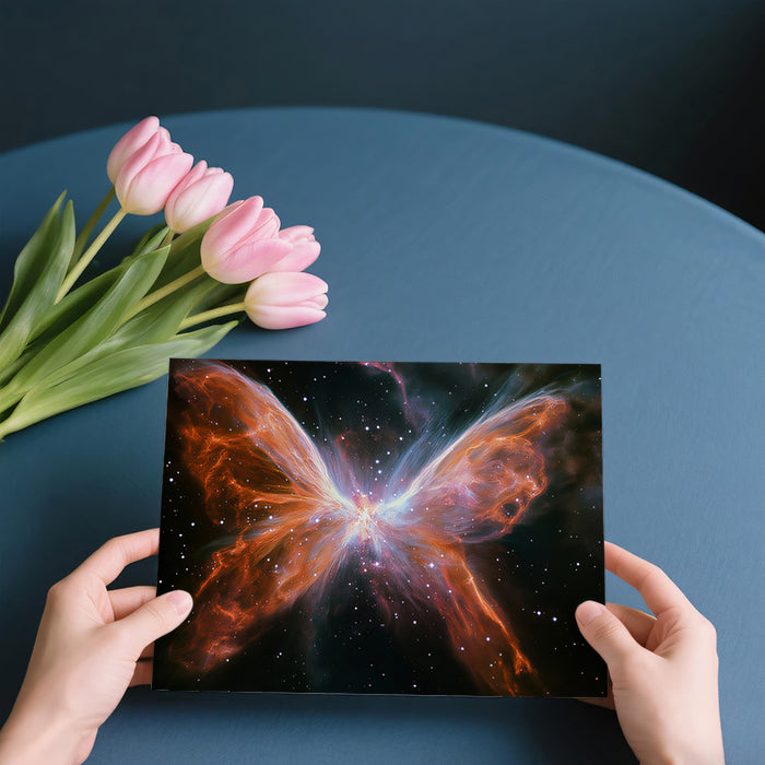 Cosmic Butterfly Nebula Mural Wallpaper | Stellar Remnant, Fire and Light, Figurative Space Art