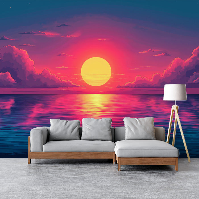 Vibrant Sunrise over Ocean| Various Colors (Pink, Red, Blue, etc.) of Sunrise