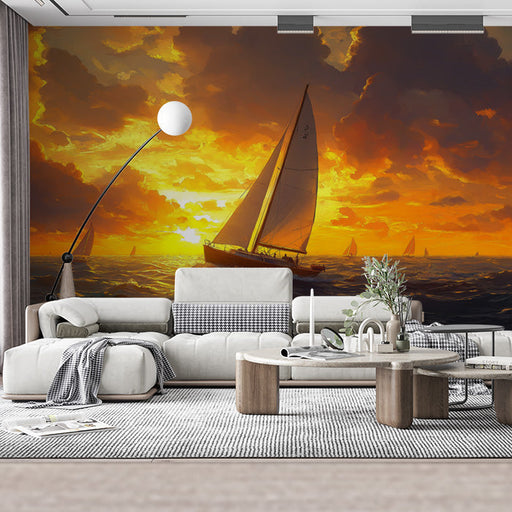Stormy Sea with Ship| Various Colors (Orange, Brown, etc.) of Stormy Sea