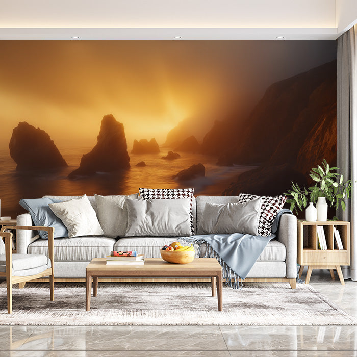 Sunrise over Rocks| Various Colors (Orange, Brown, etc.) of Sunrise