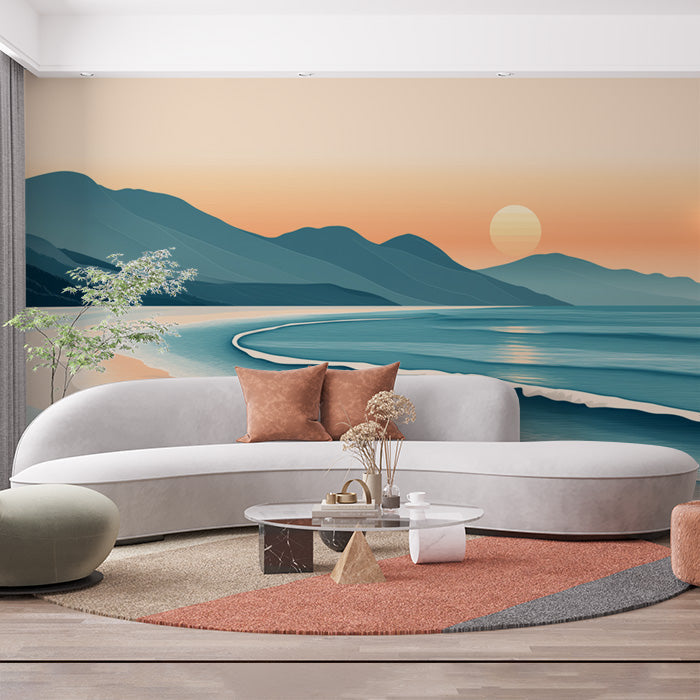 Coastal Sunrise and Mountains| Various Colors (Orange, Blue, Green, etc.) of Coastal Sunrise