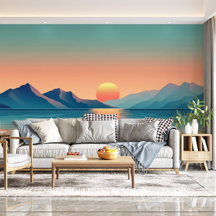 Coastal Sunrise and Mountains| Various Colors (Orange, Blue, Green, etc.) of Coastal Sunrise