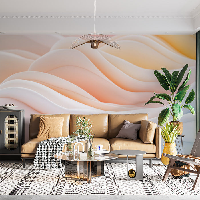 Gradient Wave Mural Wallpaper| Various Colors (Orange, Green, etc.) of Gradient Wave