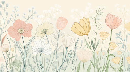 Floral Wallpaper in Bedroom | Various Colors (Pink, Yellow, etc.) of Flowers