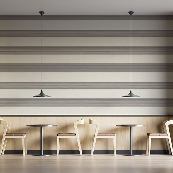 Striped Wallpaper in Dining Room
