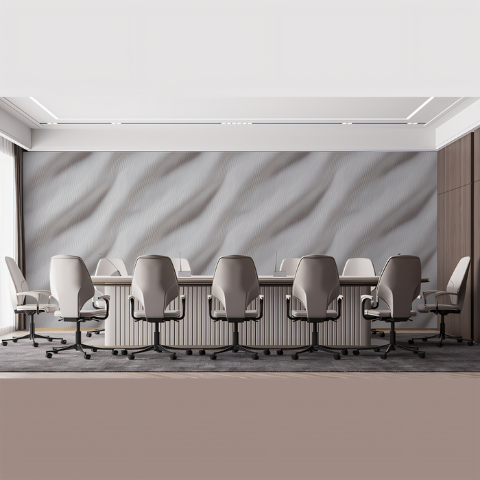 Textured Wave - Patterned Wallpaper in Bedroom