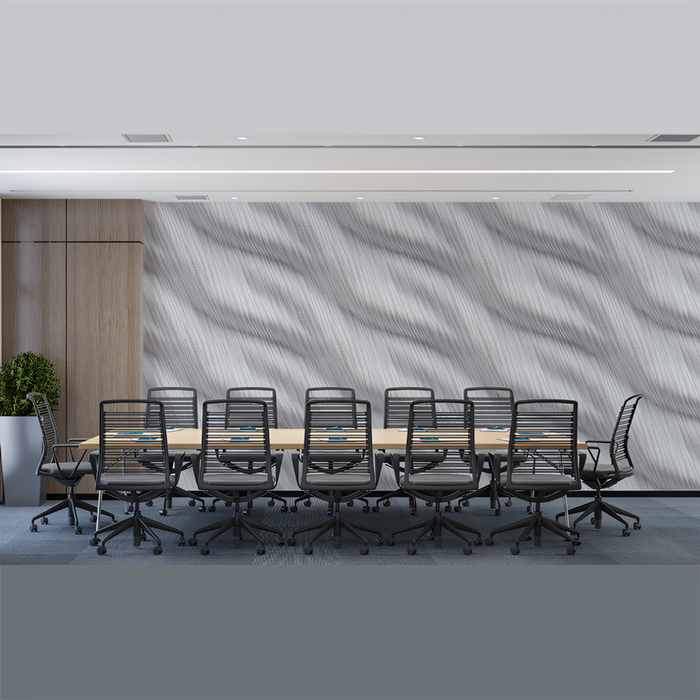 Textured Wave - Patterned Wallpaper in Bedroom