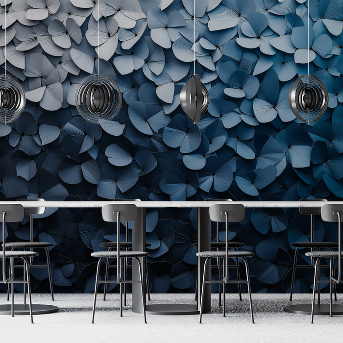 3D - Flower Wallpaper in Dining Area