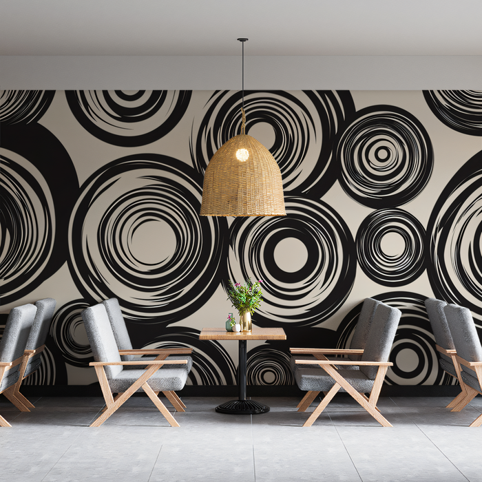 Circular - Patterned Wallpaper in Cafe