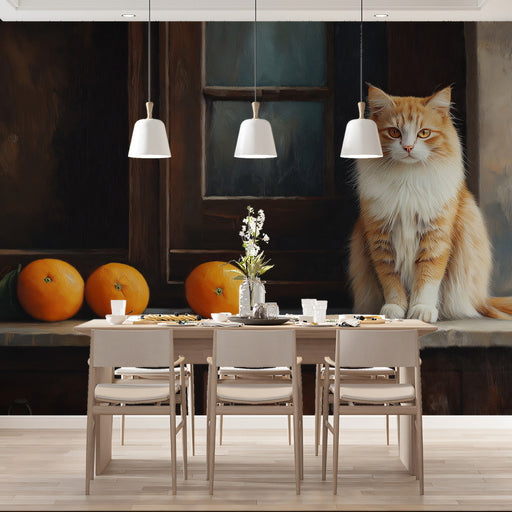 Kitchen - scene Cat Mural Wallpaper