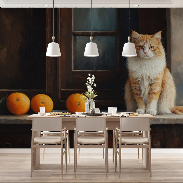 Kitchen - scene Cat Mural Wallpaper