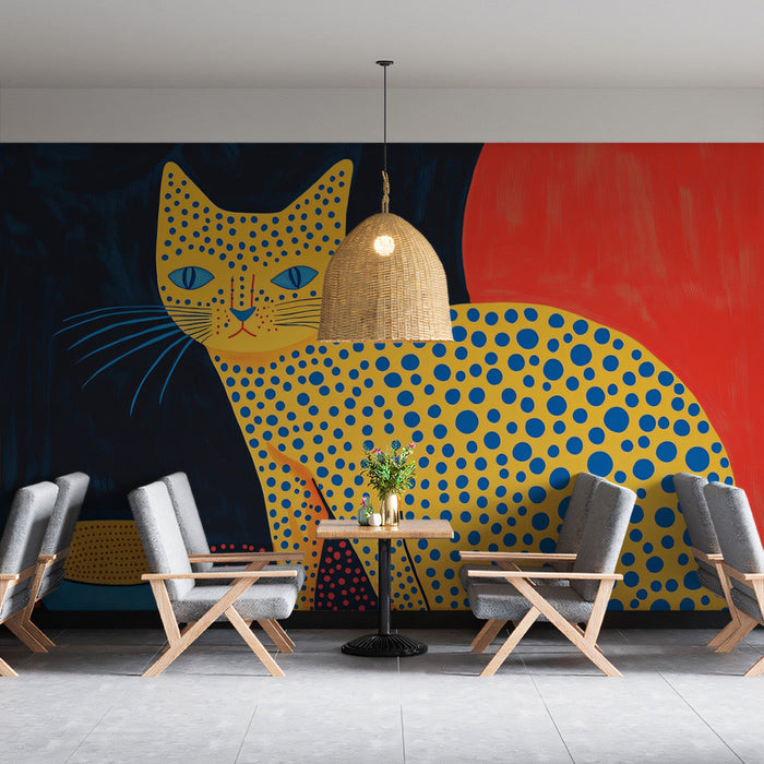 Pop - art Cat Mural Wallpaper