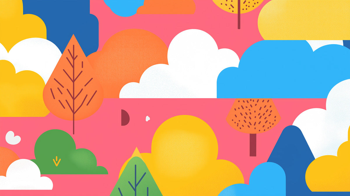 Colorful Forest Mural Wallpaper
