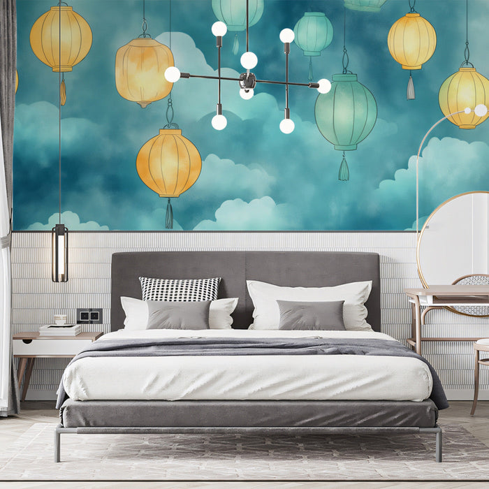 Lantern - adorned Sky Mural Wallpaper