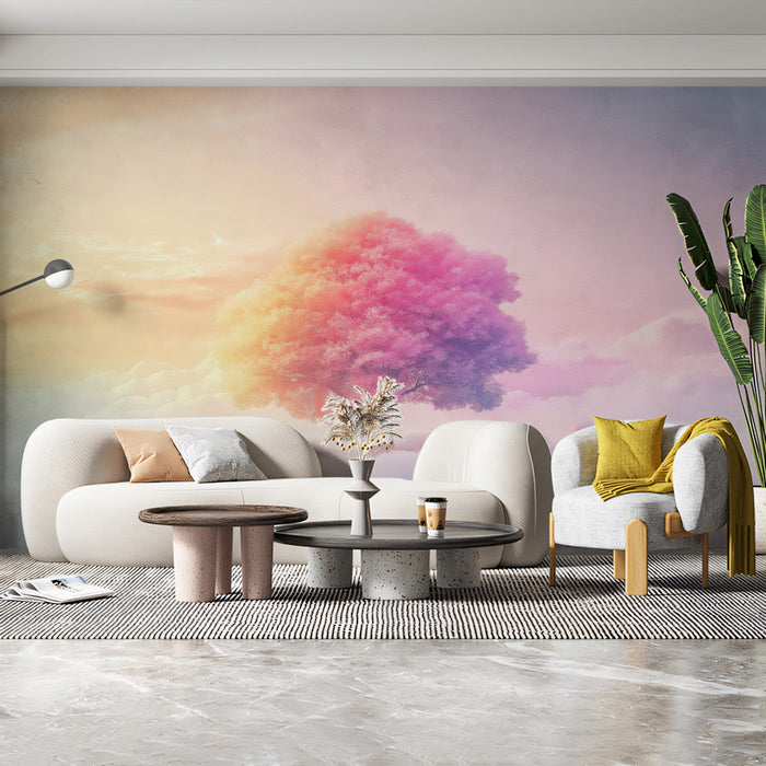 Rainbow - tree Mural Wallpaper