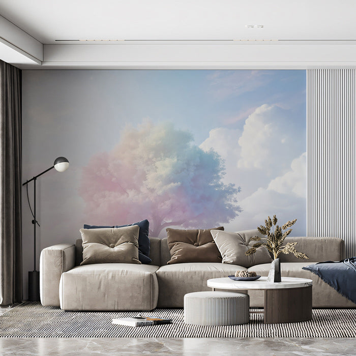 Rainbow - tree Mural Wallpaper