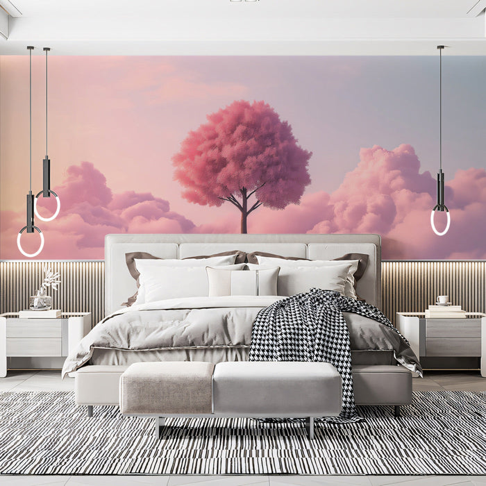Rainbow - tree Mural Wallpaper