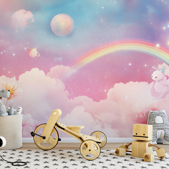 Celestial Rainbow Mural Wallpaper