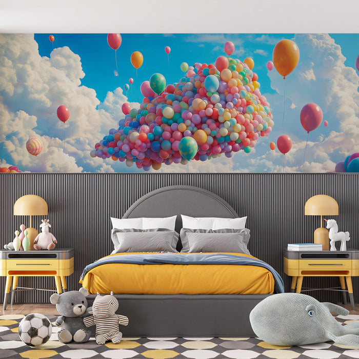 Balloon - cloud Mural Wallpaper