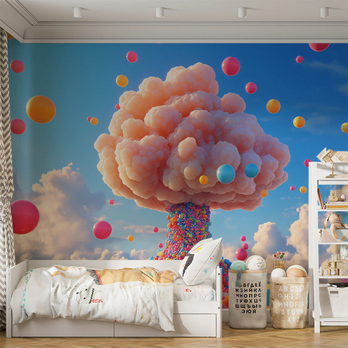 Voluminous Balloon - cloud Mural Wallpaper