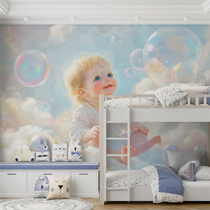 Bubbly Baby Mural Wallpaper