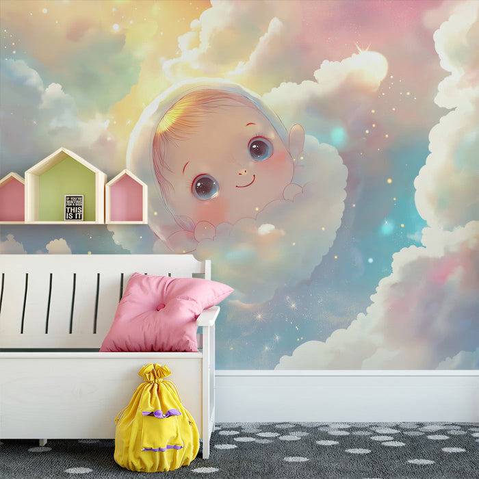 Bubbly Baby Mural Wallpaper