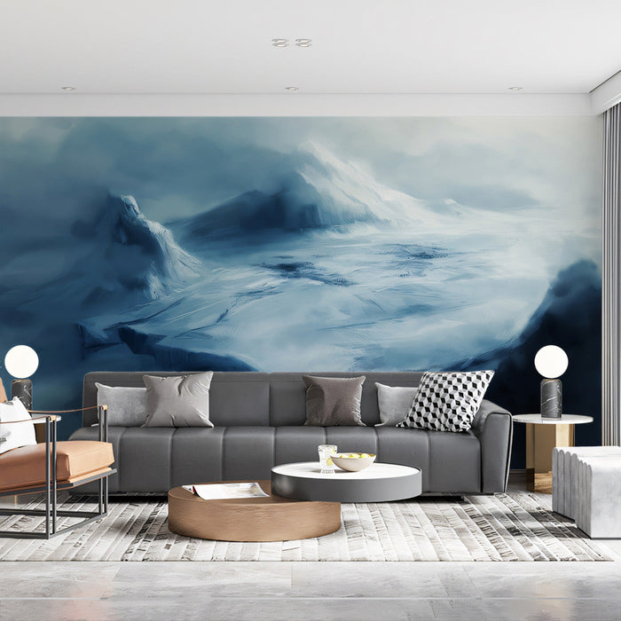 Misty Mountain Mural Wallpaper