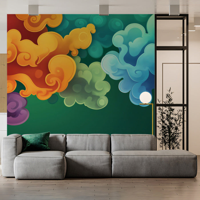 Colorful Cloud - inspired Mural Wallpaper
