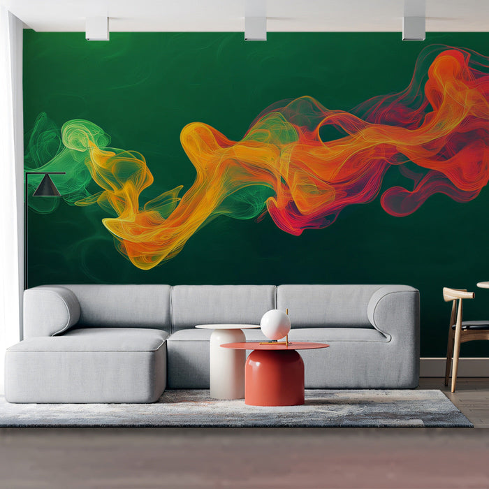 Dynamic Smoke - like Mural Wallpaper