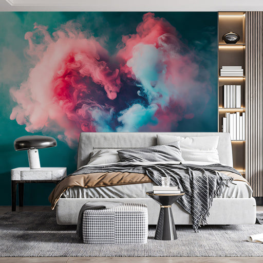 Mystic Cloud Mural Wallpaper | Dark Blue, Purple, Pink