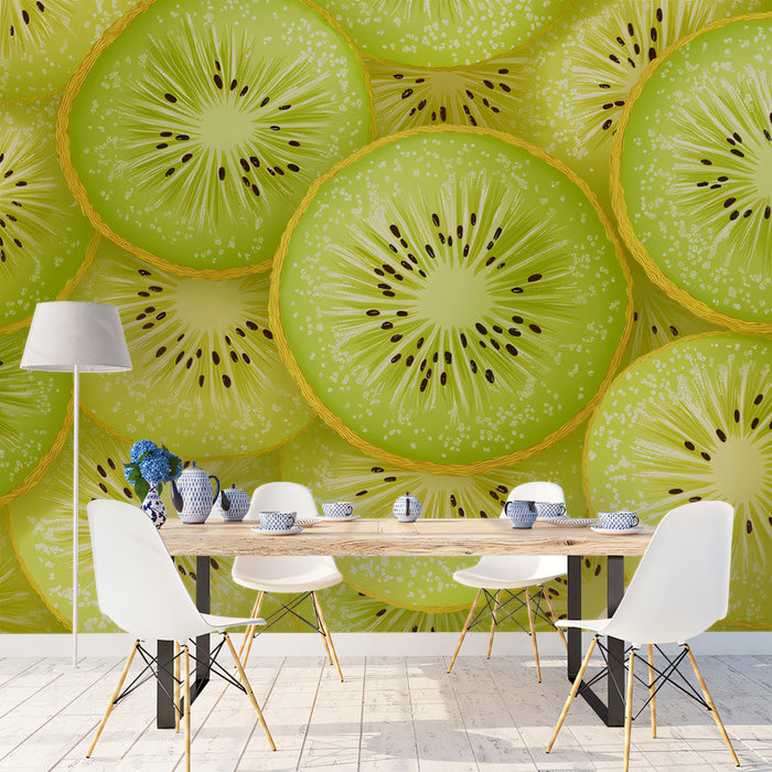 Kiwi - Inspired Greenery Mural Wallpaper | Green Shades
