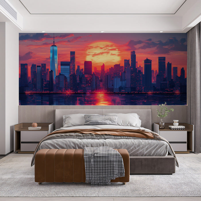 City Sunset Serenade Mural Wallpaper