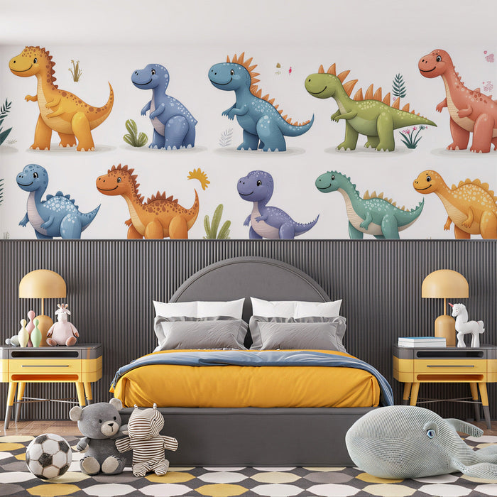 Dino - themed Delight Mural Wallpaper