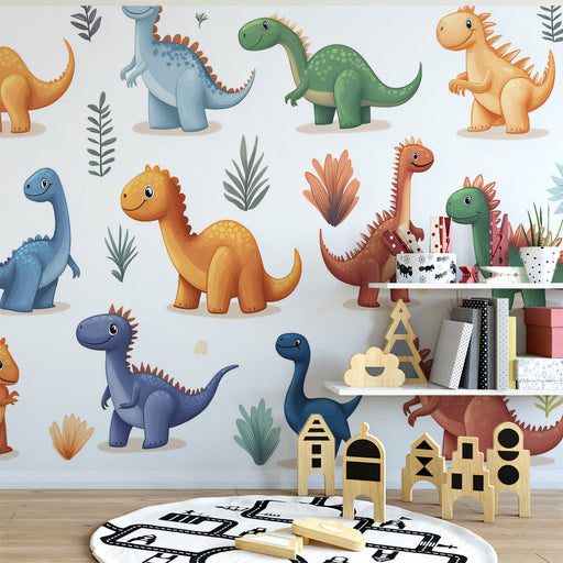 Dino - themed Delight Mural Wallpaper