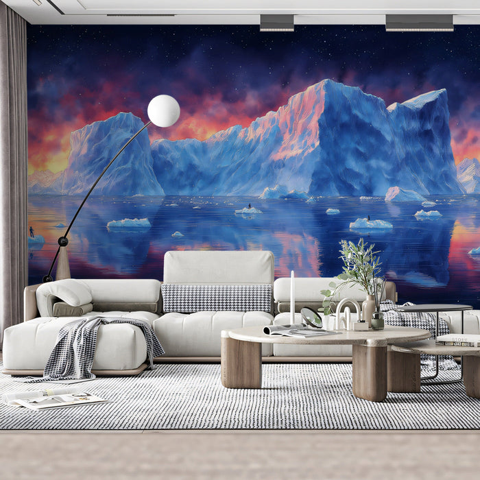 Iceberg at Dusk Mural Wallpaper