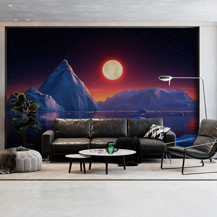 Midnight Ice Mural Wallpaper