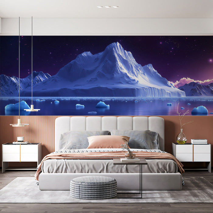Icy Peak at Dusk Mural Wallpaper