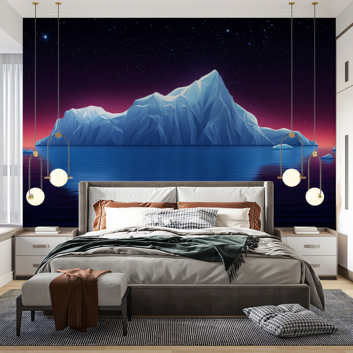 Icy Peak at Dusk Mural Wallpaper
