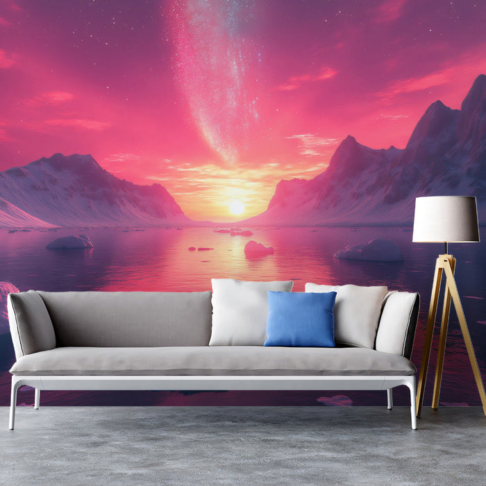 Cosmic Arctic Mural Wallpaper