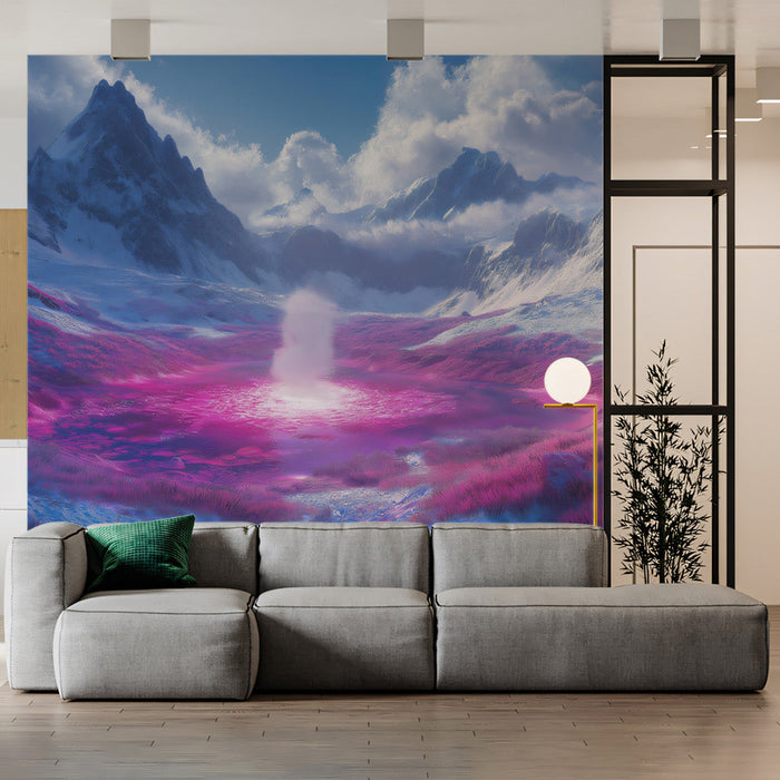 Magical Mountain Vista Mural Wallpaper